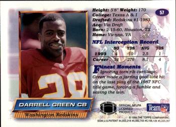 1994 Finest #57 Darrell Green Back