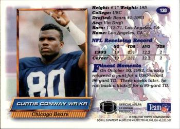 1994 Finest #130 Curtis Conway Back