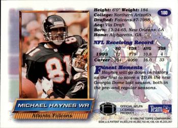 1994 Finest #180 Michael Haynes Back