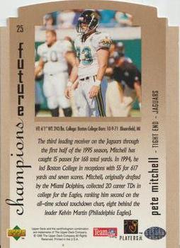 1995 SP Championship - Die Cuts #25 Pete Mitchell Back