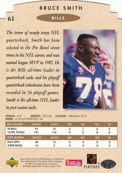 1995 SP Championship - Die Cuts #61 Bruce Smith Back