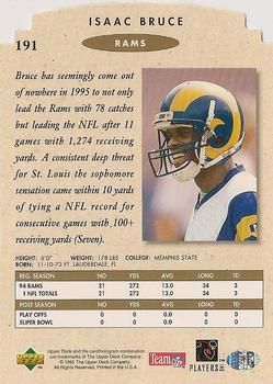 1995 SP Championship - Die Cuts #191 Isaac Bruce Back