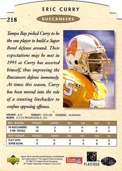 1995 SP Championship - Die Cuts #218 Eric Curry Back