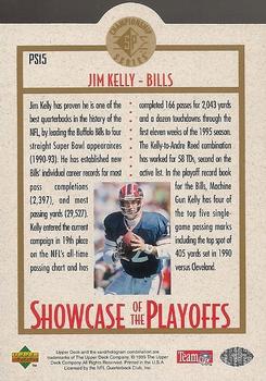 1995 SP Championship - Playoff Showcase Die Cuts #PS15 Jim Kelly Back