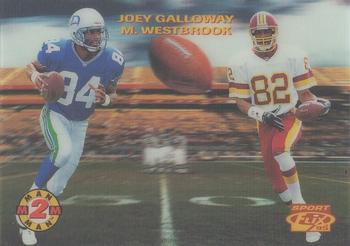 1995 Sportflix - Man 2 Man #12 Joey Galloway / Michael Westbrook Front