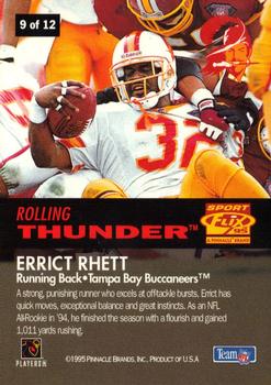 1995 Sportflix - Rolling Thunder #9 Errict Rhett Back