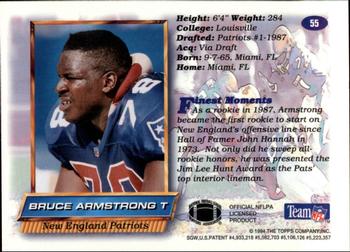 1994 Finest - Refractors #55 Bruce Armstrong Back