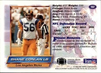 1994 Finest - Refractors #157 Shane Conlan Back