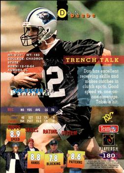 1995 Stadium Club - Members Only #180 Don Beebe Back