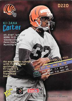 1995 Stadium Club - Members Only #D220 Ki-Jana Carter Back