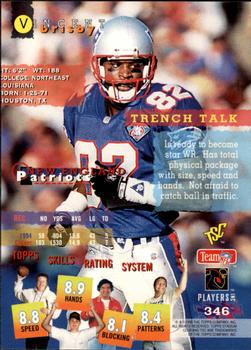 1995 Stadium Club - Members Only #346 Vincent Brisby Back