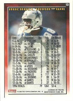 1995 Topps - Jacksonville Jaguars #13 Michael Irvin Back