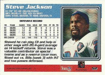 1995 Topps - Jacksonville Jaguars #52 Steve Jackson Back