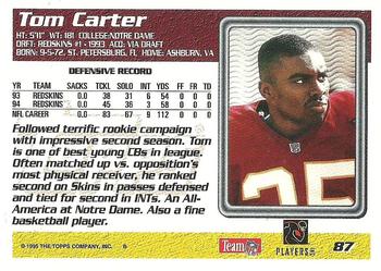 1995 Topps - Jacksonville Jaguars #87 Tom Carter Back