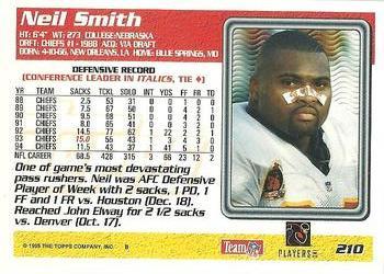 1995 Topps - Jacksonville Jaguars #210 Neil Smith Back