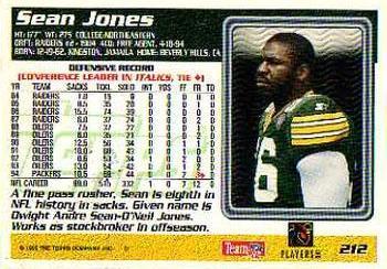 1995 Topps - Jacksonville Jaguars #212 Sean Jones Back