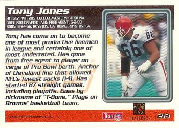 1995 Topps - Jacksonville Jaguars #213 Tony Jones  Back