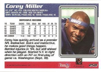 1995 Topps - Jacksonville Jaguars #258 Corey Miller Back