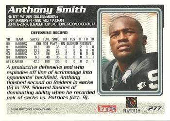 1995 Topps - Jacksonville Jaguars #277 Anthony Smith Back