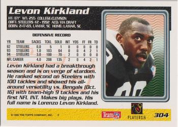 1995 Topps - Jacksonville Jaguars #304 Levon Kirkland Back