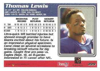 1995 Topps - Jacksonville Jaguars #399 Thomas Lewis Back