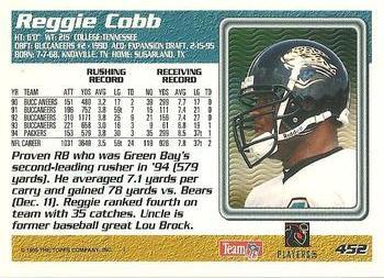 1995 Topps - Jacksonville Jaguars #452 Reggie Cobb Back