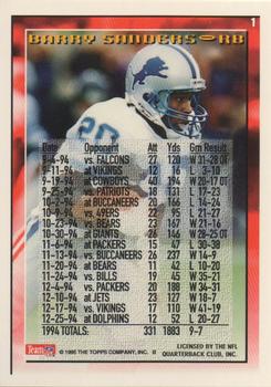 1995 Topps - Carolina Panthers #1 Barry Sanders Back