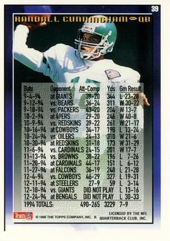 1995 Topps - Carolina Panthers #39 Randall Cunningham Back