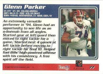 1995 Topps - Carolina Panthers #77 Glenn Parker Back