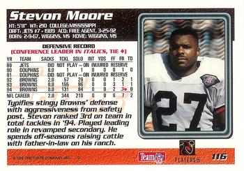 1995 Topps - Carolina Panthers #116 Stevon Moore Back
