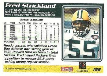 1995 Topps - Carolina Panthers #156 Fred Strickland Back