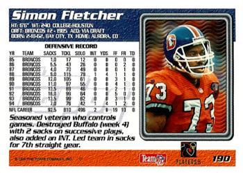1995 Topps - Carolina Panthers #190 Simon Fletcher Back