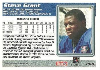 1995 Topps - Carolina Panthers #288 Stephen Grant Back
