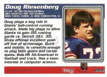 1995 Topps - Carolina Panthers #289 Doug Riesenberg Back