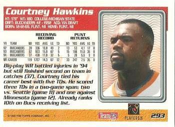1995 Topps - Carolina Panthers #293 Courtney Hawkins Back