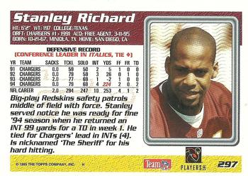 1995 Topps - Carolina Panthers #297 Stanley Richard Back