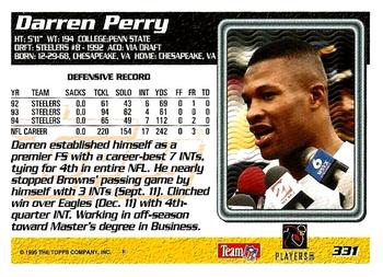 1995 Topps - Carolina Panthers #331 Darren Perry Back