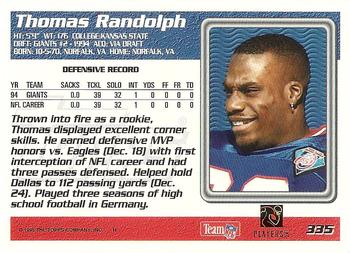 1995 Topps - Carolina Panthers #335 Thomas Randolph Back