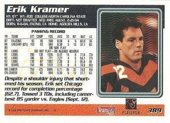 1995 Topps - Carolina Panthers #389 Erik Kramer Back
