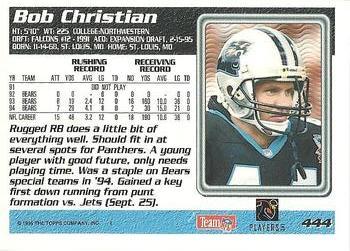 1995 Topps - Carolina Panthers #444 Bob Christian Back
