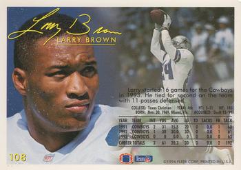 1994 Fleer #108 Larry Brown Back