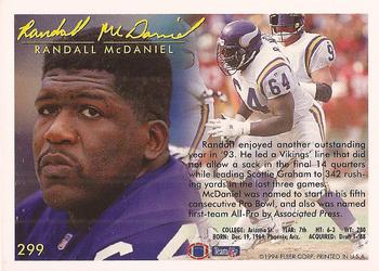 1994 Fleer #299 Randall McDaniel Back