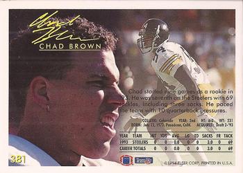 1994 Fleer #381 Chad Brown Back
