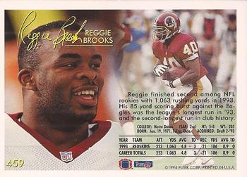 1994 Fleer #459 Reggie Brooks Back