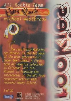 1995 Ultra - All-Rookie Team Hot Pack #1 Michael Westbrook Back