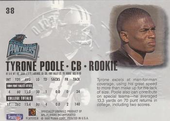 1995 Ultra - Gold Medallion #38 Tyrone Poole Back