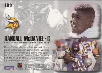 1995 Ultra - Gold Medallion #189 Randall McDaniel Back