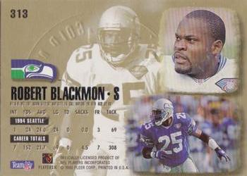 1995 Ultra - Gold Medallion #313 Robert Blackmon Back