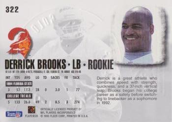 1995 Ultra - Gold Medallion #322 Derrick Brooks Back