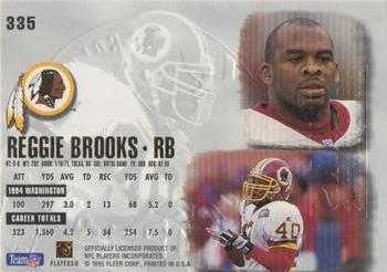 1995 Ultra - Gold Medallion #335 Reggie Brooks Back